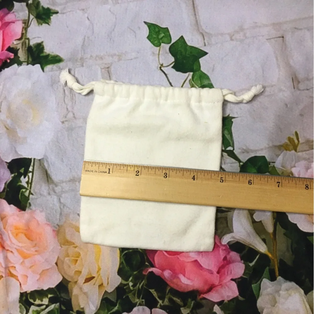 Bottega Veneta Drawstring Dustbag Mini Small White soft fluffy material 5” x 5”